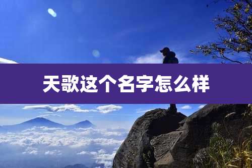 天歌这个名字怎么样