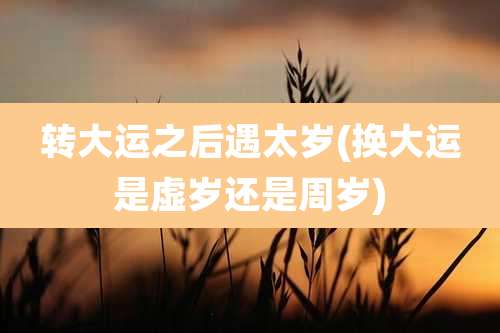转大运之后遇太岁(换大运是虚岁还是周岁)