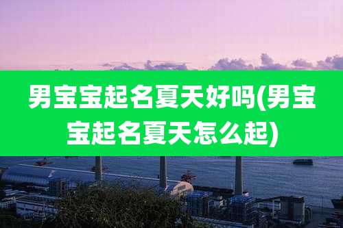 男宝宝起名夏天好吗(男宝宝起名夏天怎么起)