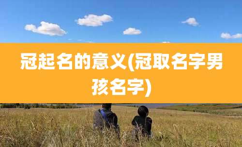 冠起名的意义(冠取名字男孩名字)