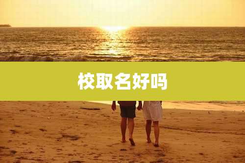 校取名好吗