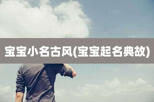 宝宝小名古风(宝宝起名典故)