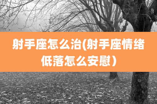 射手座怎么治(射手座情绪低落怎么安慰)