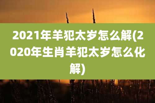 2021年羊犯太岁怎么解(2020年生肖羊犯太岁怎么化解)