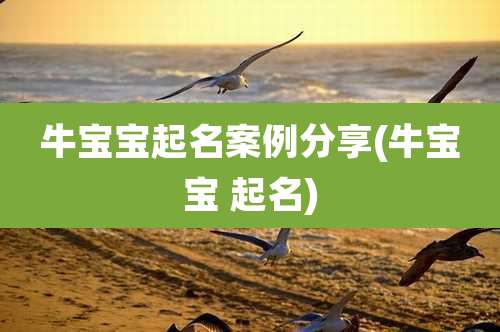 牛宝宝起名案例分享(牛宝宝 起名)