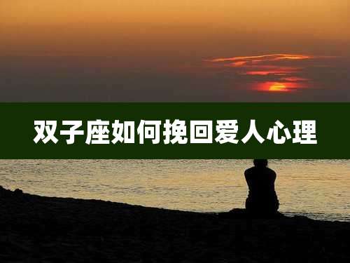 双子座如何挽回爱人心理