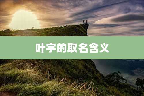 叶字的取名含义