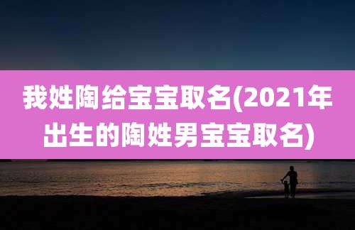 我姓陶给宝宝取名(2021年出生的陶姓男宝宝取名)