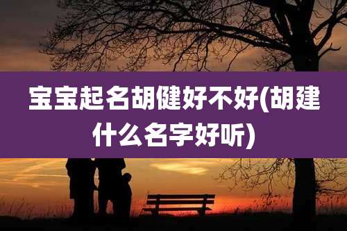 宝宝起名胡健好不好(胡建什么名字好听)