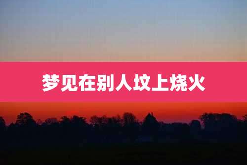 梦见在别人坟上烧火