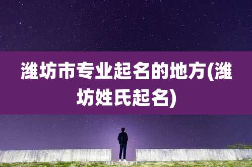 潍坊市专业起名的地方(潍坊姓氏起名)