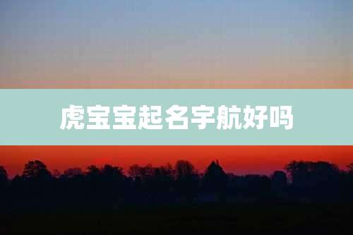 虎宝宝起名宇航好吗