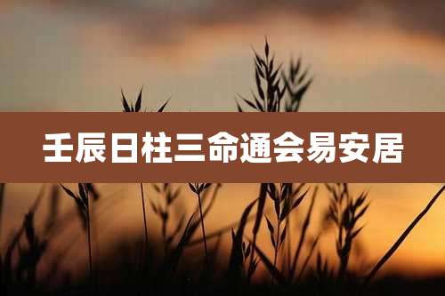 壬辰日柱三命通会易安居