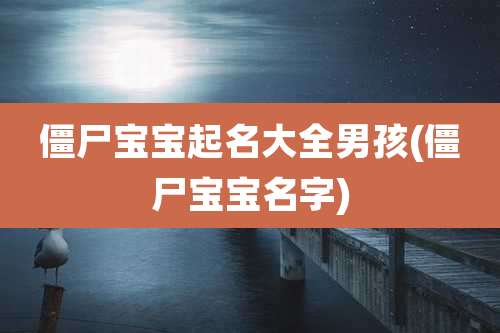 僵尸宝宝起名大全男孩(僵尸宝宝名字)