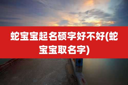 蛇宝宝起名硕字好不好(蛇宝宝取名字)