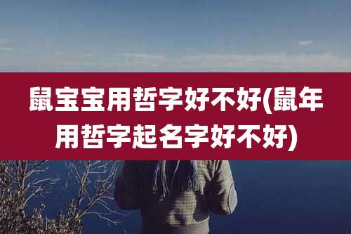 鼠宝宝用哲字好不好(鼠年用哲字起名字好不好)