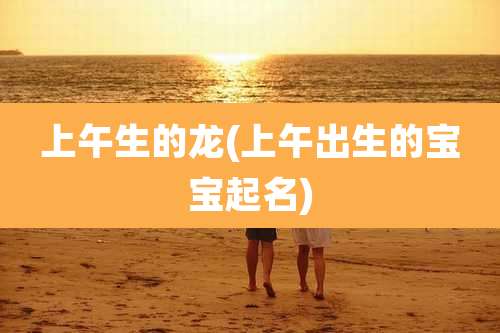 上午生的龙(上午出生的宝宝起名)