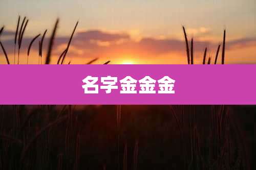 名字金金金