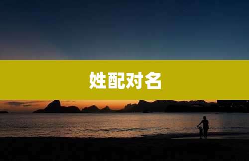 姓配对名