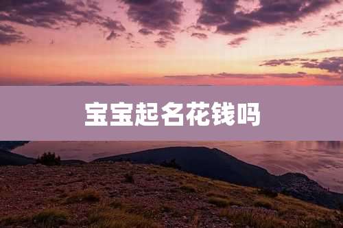 宝宝起名花钱吗