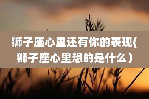 狮子座心里还有你的表现(狮子座心里想的是什么)