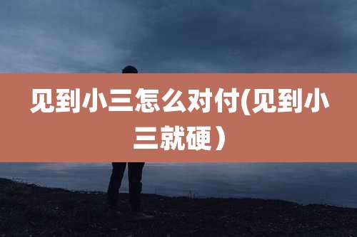 见到小三怎么对付(见到小三就硬)