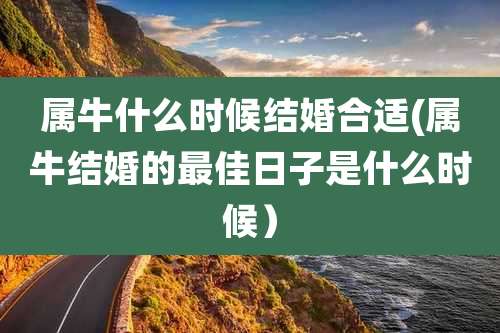属牛什么时候结婚合适(属牛结婚的最佳日子是什么时候)