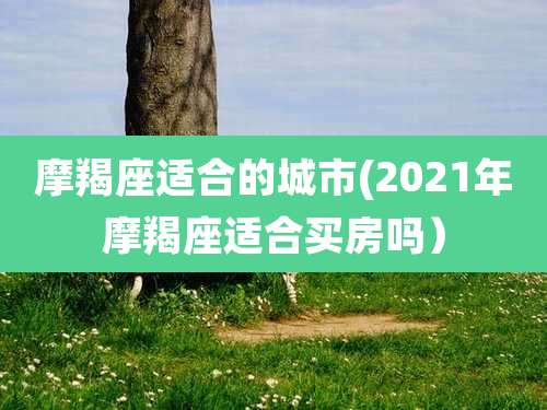 摩羯座适合的城市(2021年摩羯座适合买房吗）