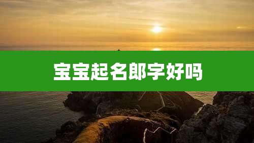宝宝起名郎字好吗