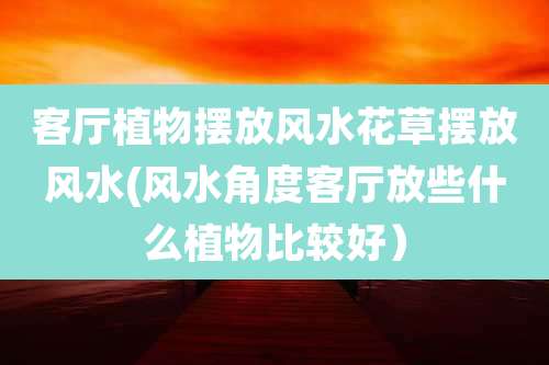 客厅植物摆放风水花草摆放风水(风水角度客厅放些什么植物比较好)