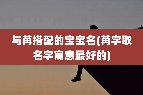 与苒搭配的宝宝名(苒字取名字寓意最好的)