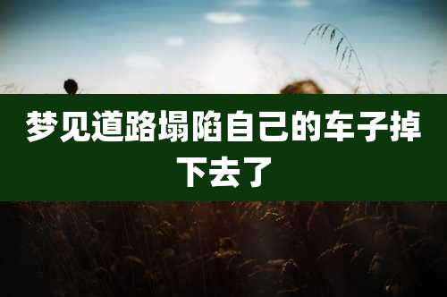 梦见道路塌陷自己的车子掉下去了