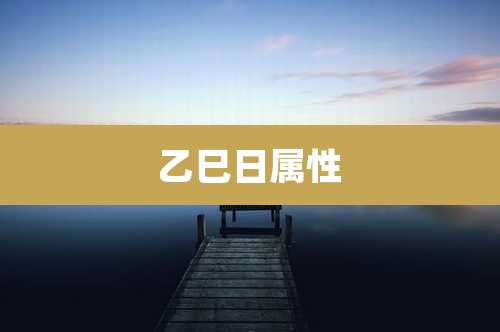 乙巳日属性