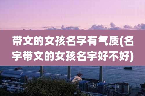 带文的女孩名字有气质(名字带文的女孩名字好不好)