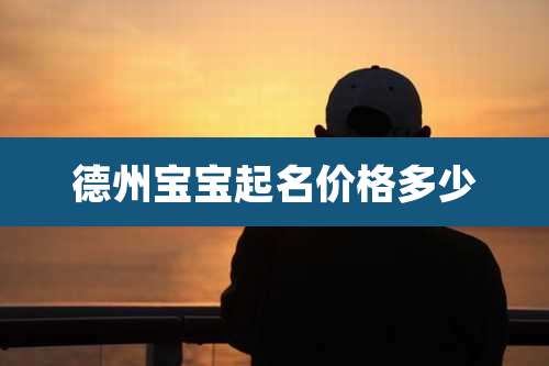 德州宝宝起名价格多少