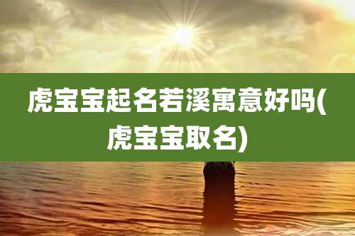 虎宝宝起名若溪寓意好吗(虎宝宝取名)