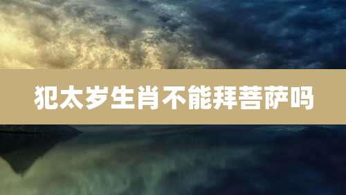 犯太岁生肖不能拜菩萨吗