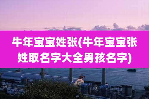 牛年宝宝姓张(牛年宝宝张姓取名字大全男孩名字)