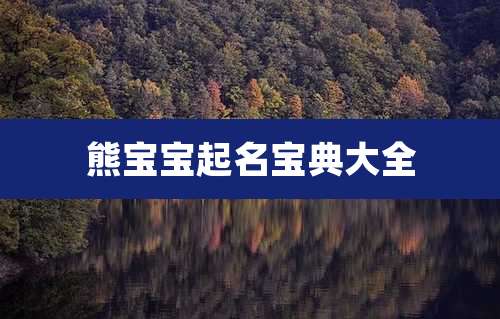 熊宝宝起名宝典大全