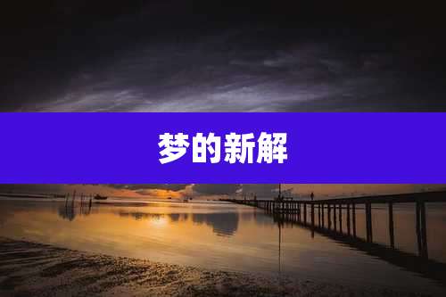 梦的新解