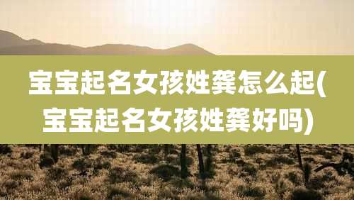 宝宝起名女孩姓龚怎么起(宝宝起名女孩姓龚好吗)