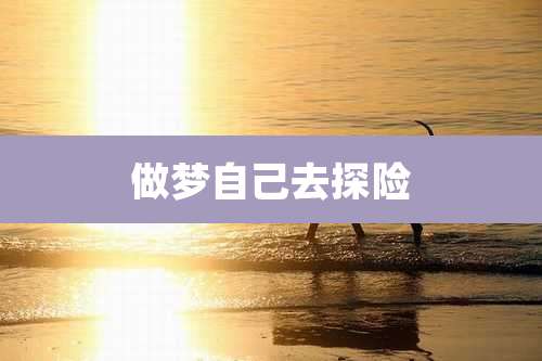做梦自己去探险