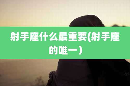 射手座什么最重要(射手座的唯一）