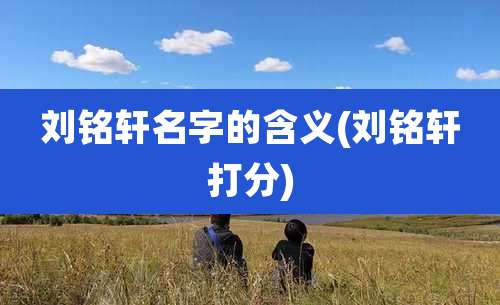 刘铭轩名字的含义(刘铭轩打分)