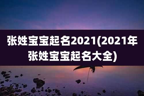 张姓宝宝起名2021(2021年张姓宝宝起名大全)