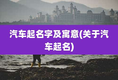 汽车起名字及寓意(关于汽车起名)
