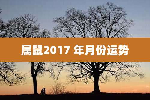 属鼠2017 年月份运势