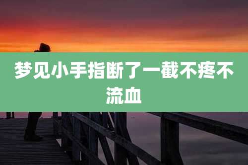 梦见小手指断了一截不疼不流血