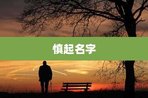 慎起名字