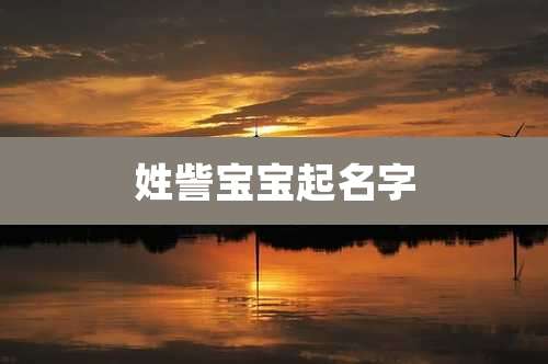 姓訾宝宝起名字